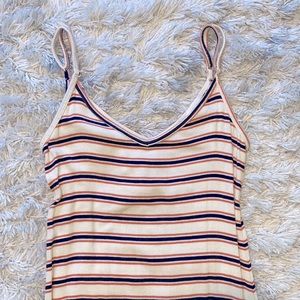 White/blue/orange maxi dress in size medium